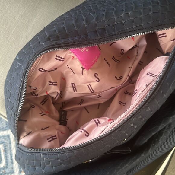 Stella & Dot Navy Textured Backpack Carry-on Bag - Picture 7 of 11